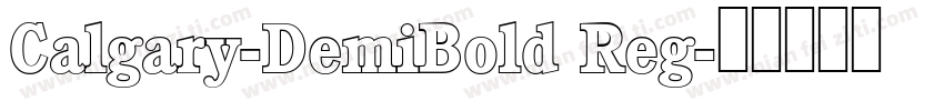 Calgary-DemiBold Reg字体转换